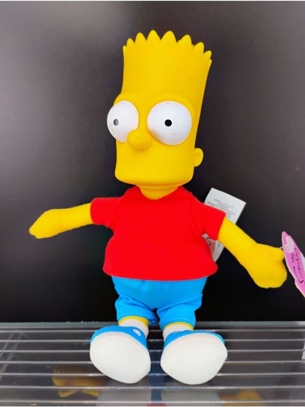 Bart Simpson Plush Toy Soft & Rubber Hybrid Red/Blue Outfit Figure